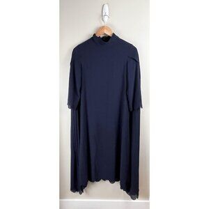 Dainty Jewells Cape Dress‎ Modest Navy Blue 3/4 Sleeve Elegant EventConservative